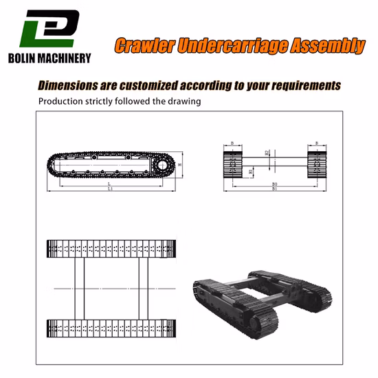 Steel Track Pile Driver Undercarriage Crawler Tracks for Drilling Rig